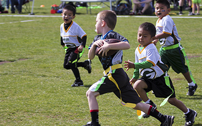 Children playing sports