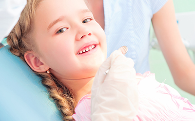 Child visiting the dentist