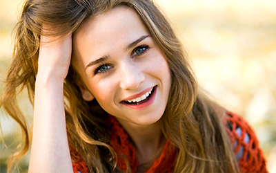 young teen girl smiling 