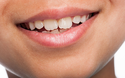 Close up of boys mouth